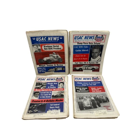 Lot of 23 USAC News 1969 Unser Foyt Andretti Midget Indy Sprint Racing - Picture 2 of 8